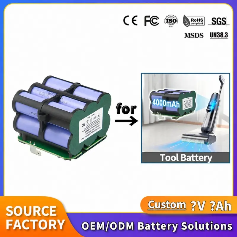 Wholesale 4000mAh Vacuum Cleaner Lithium Battery Pack OEM Stock