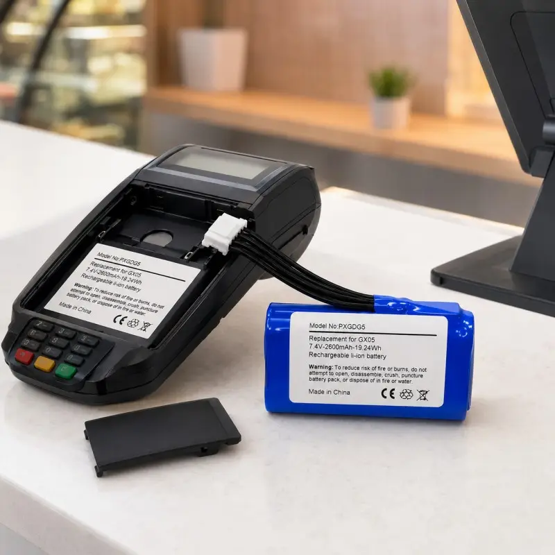 7.4V lithium ion battery pack for receipt printers and mobile terminals