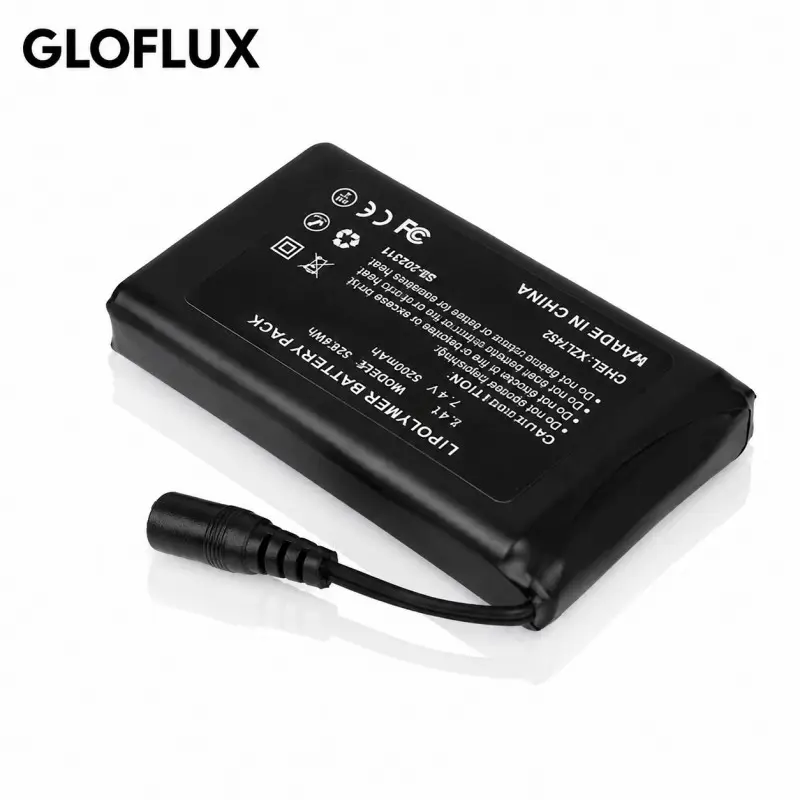 7.4V 5200mAh Rechargeable Lithium Polymer Battery Pack for Heated Jackets and Heated Clothing