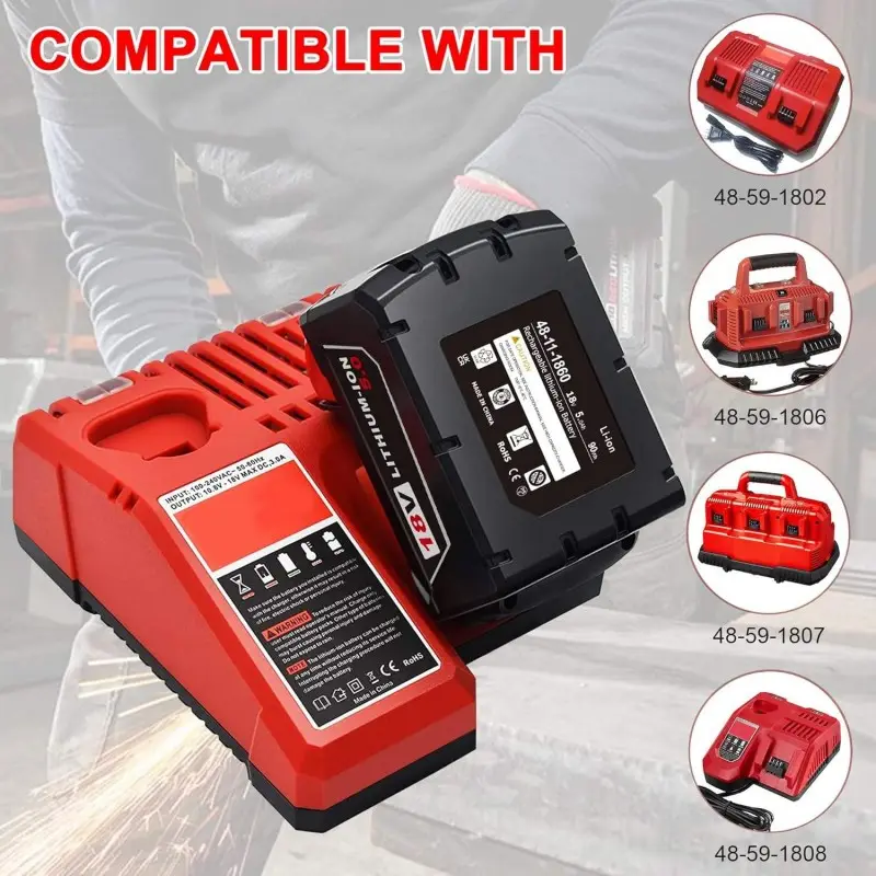 18V cordless power tool battery for workshop and repair use