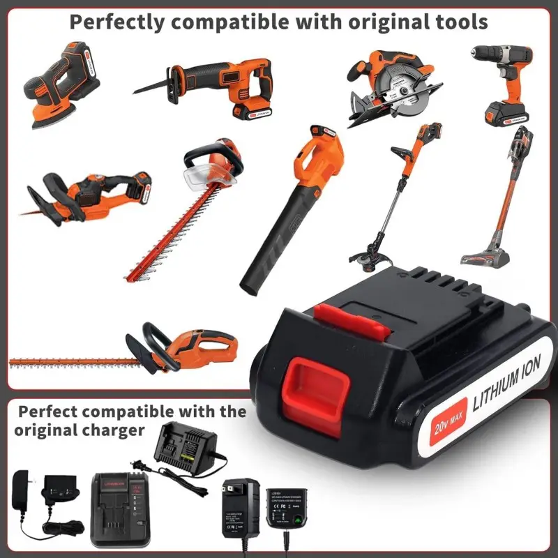 Compact 20V 3000mAh power tool battery with stable performance