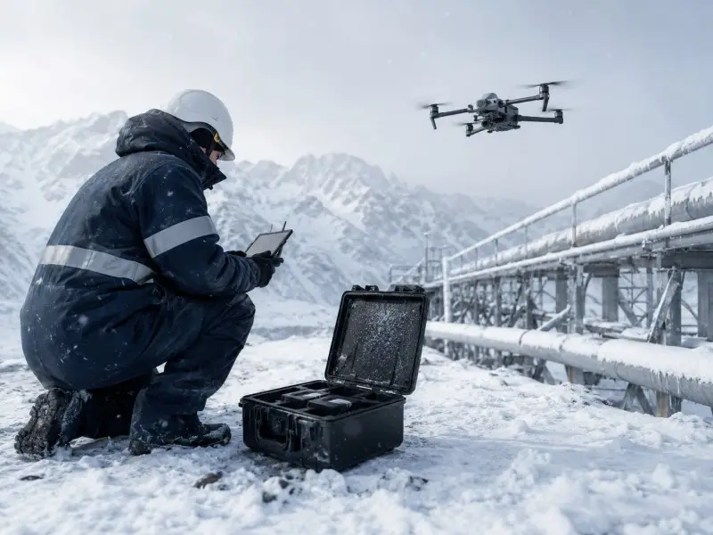Low temperature lithium polymer battery powering a cold-chain tracking device inside a refrigerated warehouse
