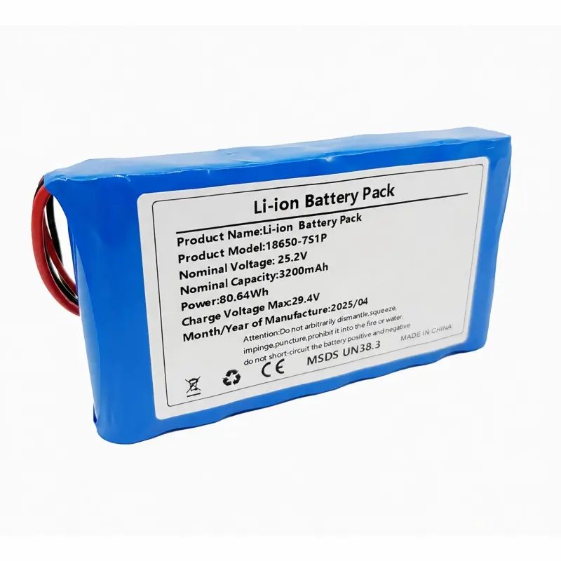 Custom rechargeable lithium battery pack for robot power supply