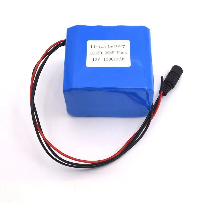 18650 11.1V 10000mAh 3S4P lithium-ion battery pack for medical devices
