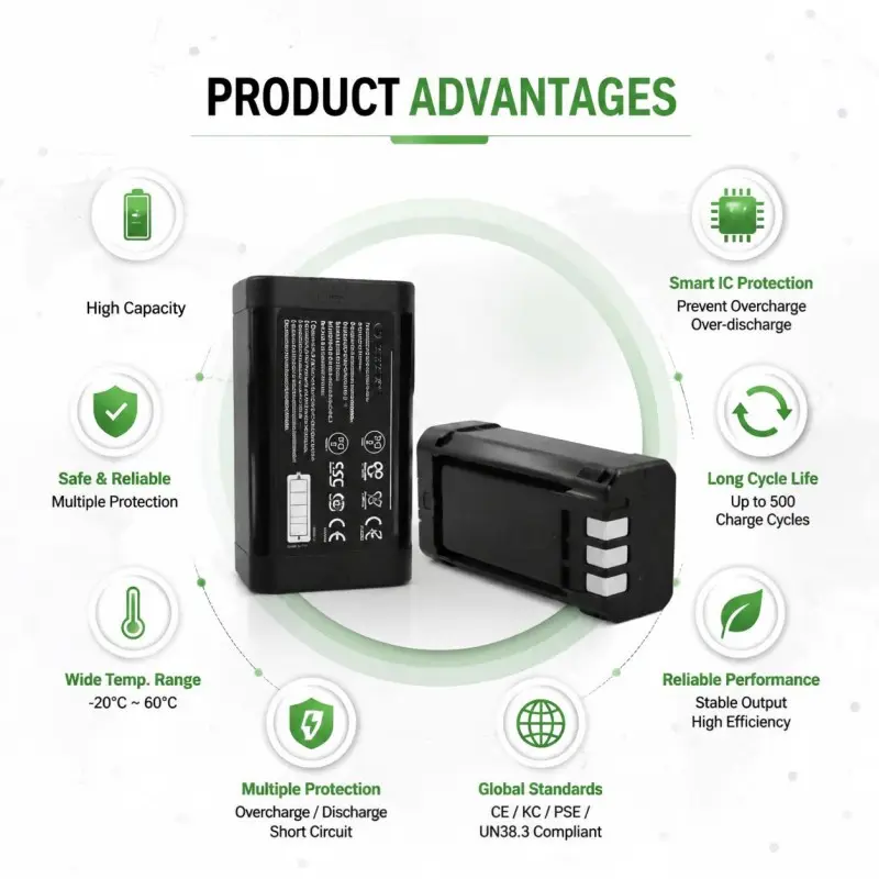 OEM 7.2V battery pack for industrial portable equipment