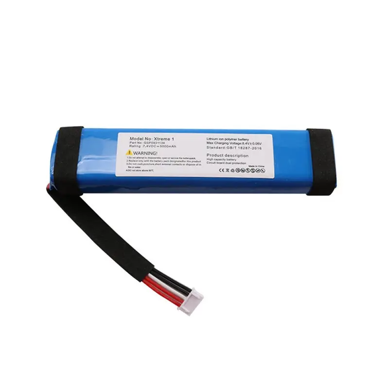 Rechargeable lithium polymer battery pack for portable audio systems