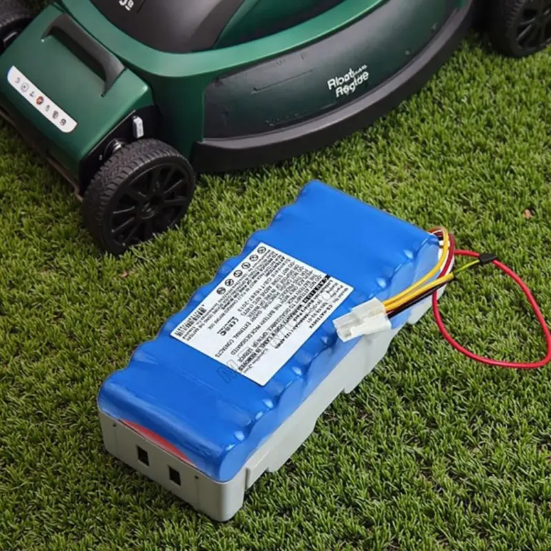 Robotic lawn mower replacement battery with stable power output