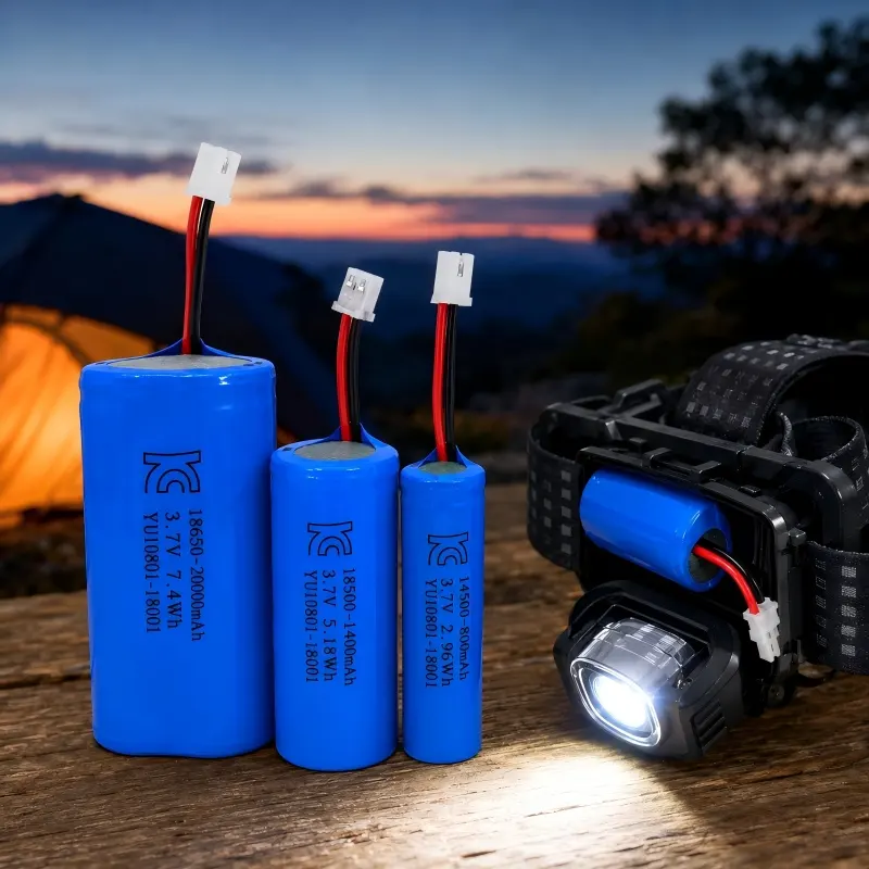 Custom 500-3500mAh lithium battery pack for headlamps