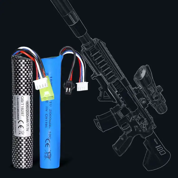 Rechargeable 18350 battery pack for electric toy blasters